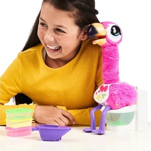 عروسک رباتیک فلامینگو دستشویی داره! Gotta Go به همراه پیش بند و غذای اضافی مدل Little Live Pets - Gotta Go Flamingo with Bonus Pack_اسباب بازی