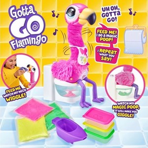 عروسک رباتیک فلامینگو دستشویی داره! Gotta Go به همراه پیش بند و غذای اضافی مدل Little Live Pets - Gotta Go Flamingo with Bonus Pack_اسباب بازی