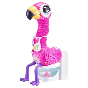 عروسک رباتیک فلامینگو دستشویی داره! Gotta Go به همراه پیش بند و غذای اضافی مدل Little Live Pets - Gotta Go Flamingo with Bonus Pack_اسباب بازی