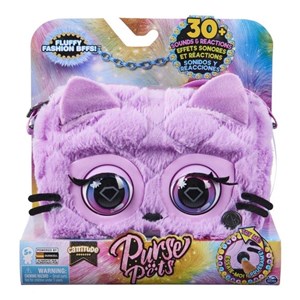 فلافی کیف گربه جادویی مدل Purse Pets - Fluffy Cat fashion Bffs Interactive Purse Pet_اسباب بازی