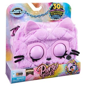 فلافی کیف گربه جادویی مدل Purse Pets - Fluffy Cat fashion Bffs Interactive Purse Pet_اسباب بازی