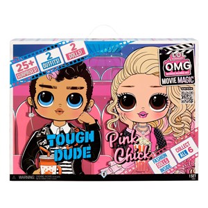 عروسک 2 تایی ال او ال سورپرایز سری OMG Movie Magic مدل Tough Dude و Pink Chick_اسباب بازی