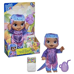 عروسک بیبی الایو با لباس بنفش مدل Hasbro - Baby Alive - Dino Cutie - Tyrannosaurus_اسباب بازی