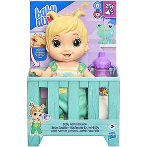 عروسک رباتیک بیبی الایو مدل Baby Alive Baby Gotta Bounce Doll, Frog Outfit_اسباب بازی