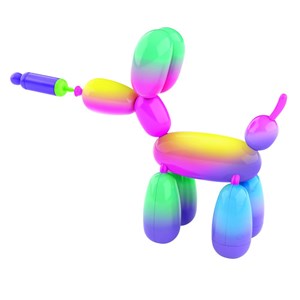 ربات اسباب بازی اسکوییکی سگ بادکنکی رباتیک مدل رنگین کمانی مدل Moose - Squeakee - The Rainbow Dog
