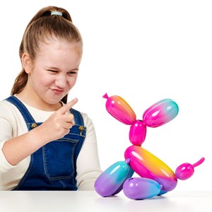 ربات اسباب بازی اسکوییکی سگ بادکنکی رباتیک مدل رنگین کمانی مدل Moose - Squeakee - The Rainbow Dog