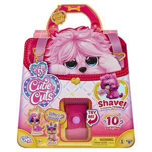 عروسک هاپو صورتی اسکراف لاوز Scruff-a-Luvs سری Cutie Cuts مدل Moose - Scruff a Luvs - Cutie Cuts - Little Live Pets Shave to Magically Reveal - Pink Puppy_اسباب بازی