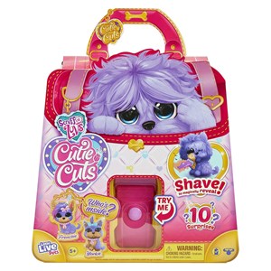 عروسک هاپو بنفش اسکراف لاوز Scruff-a-Luvs سری Cutie Cuts مدل Moose - Scruff a Luvs - Cutie Cuts Little Live Pets Shave to Magically Reveal - Purple Puppy_اسباب بازی