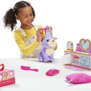 عروسک هاپو بنفش اسکراف لاوز Scruff-a-Luvs سری Cutie Cuts مدل Moose - Scruff a Luvs - Cutie Cuts Little Live Pets Shave to Magically Reveal - Purple Puppy_اسباب بازی