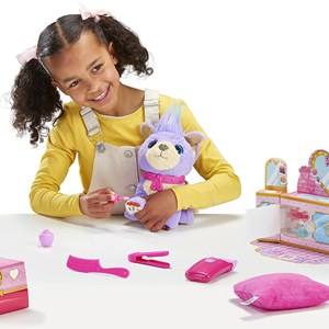 عروسک هاپو بنفش اسکراف لاوز Scruff-a-Luvs سری Cutie Cuts مدل Moose - Scruff a Luvs - Cutie Cuts Little Live Pets Shave to Magically Reveal - Purple Puppy_اسباب بازی