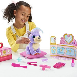 عروسک هاپو بنفش اسکراف لاوز Scruff-a-Luvs سری Cutie Cuts مدل Moose - Scruff a Luvs - Cutie Cuts Little Live Pets Shave to Magically Reveal - Purple Puppy_اسباب بازی
