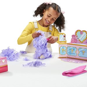 عروسک هاپو بنفش اسکراف لاوز Scruff-a-Luvs سری Cutie Cuts مدل Moose - Scruff a Luvs - Cutie Cuts Little Live Pets Shave to Magically Reveal - Purple Puppy_اسباب بازی