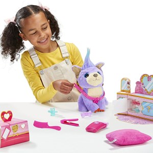 عروسک هاپو بنفش اسکراف لاوز Scruff-a-Luvs سری Cutie Cuts مدل Moose - Scruff a Luvs - Cutie Cuts Little Live Pets Shave to Magically Reveal - Purple Puppy_اسباب بازی