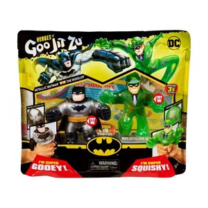 پک دو تایی عروسک های فشاری گو جیت زو بتمن و ریدلر سری DC مدل Moose - Goo Jit Zu - DC Versus Pack - Metallic Batman vs Riddler_اسباب بازی