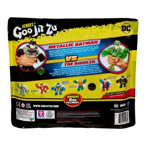 پک دو تایی عروسک های فشاری گو جیت زو بتمن و ریدلر سری DC مدل Moose - Goo Jit Zu - DC Versus Pack - Metallic Batman vs Riddler_اسباب بازی