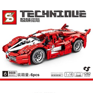 لگو تکنیک ماشین فراری 1282 قطعه مدل LEPIN SY 8608 Ferrari FXX Backstart_اسباب بازی