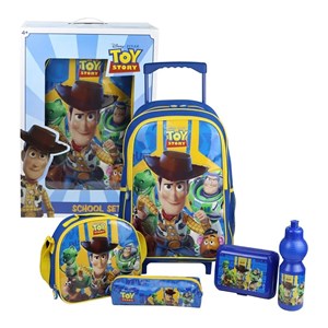 ست 5 در 1 کوله پشتی چرخدار 46 سانتی کارتن اسباب بازی ها مدل Simba - Backpack - Disney Toy Story Trolley School Set 5 in 1_کیف مدرسه