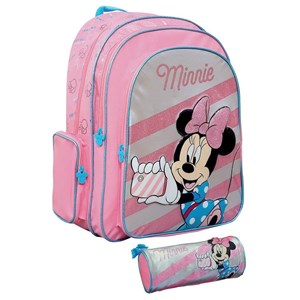 کوله پشتی 46 سانتی‌متر مینی ماوس به همراه جامدادی مدل Simba - Backpack - Disney Minnie Spring Palms Pink Backpack and Pencil Case_کیف مدرسه