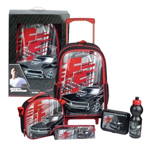 ست 5 در 1 کوله پشتی چرخدار 46 سانتی مدل Simba - Backpack - Fast & Furious Catch Up Trolley School Set 5 in 1_کیف مدرسه