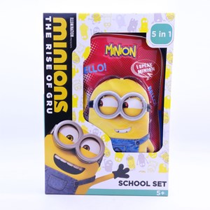 ست 5 در 1 کوله پشتی چرخدار 46 سانتی مینیون ها مدل Simba - Backpack - Minions Trolley School Set 5 in 1_کیف مدرسه