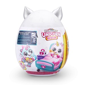 عروسک سورپرایزی رینبوکورنز RainBocoRns سری Unicorn Rescue با شاخ آبی مدل Zuru - Rainbocorns - Unicorn Rescue Magic Peel and Reveal Hearts Blue_اسباب بازی