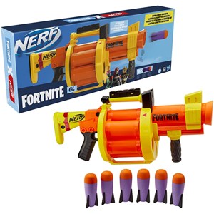 تفنگ اسباب بازی نرف Nerf مدل Hasbro - Nerf Fortnite GL Blaster, Includes 6 Official Nerf Darts_اسباب بازی