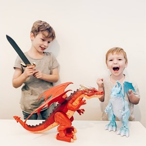 ربات اسباب بازی اژدهای آتشی روبو الایو مدل Zuru - Robo Alive - Fire Blasting Dragon_اسباب بازی