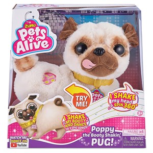 عروسک پاپی هاپوی رباتیک مدل Zuru - Pets Alive - Poppy The Booty Shaking Pug_اسباب بازی