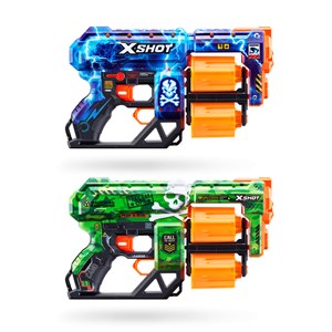 تفنگ دو قلو ایکس شات X-Shot سری Skins مدل Zuru - X-Shot - Skins - 2x Dread Dart Blaster_اسباب بازی