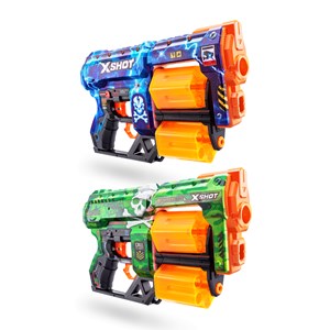 تفنگ دو قلو ایکس شات X-Shot سری Skins مدل Zuru - X-Shot - Skins - 2x Dread Dart Blaster_اسباب بازی