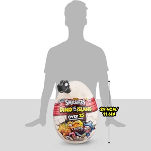 تخم داینو اسمشرز قرمز Smashers سری Dino Island مدل Zuru - Smashers - Dino Island - Mega Dino Egg Over 25 Surprises_اسباب بازی