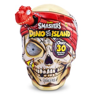 اسکلت اسمشرز Smashers سری داینو آیلند Dino Island با استخوان قرمز مدل Zuru - Smashers - Dino Island - Giant Skull Over 30 Surprises_اسباب بازی