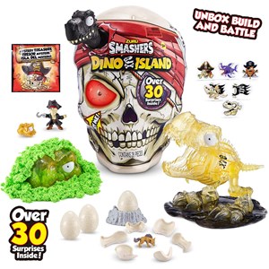 اسکلت اسمشرز Smashers سری داینو آیلند Dino Island با استخوان مشکی مدل Zuru - Smashers - Dino Island - Giant Skull Over 30 Surprises_اسباب بازی