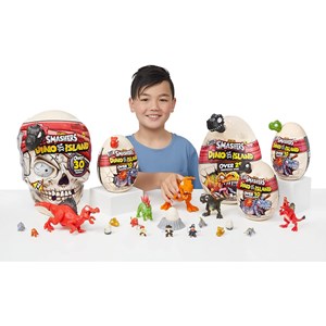اسکلت اسمشرز Smashers سری داینو آیلند Dino Island با استخوان مشکی مدل Zuru - Smashers - Dino Island - Giant Skull Over 30 Surprises_اسباب بازی