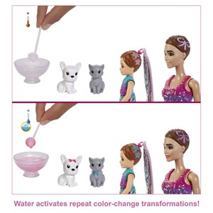 عروسک جادويی باربی همراه 50 سورپرايز مدل Mattel - Dolls - Color Reveal Surprise Party - With 50 Surprises 2 Dolls 2 Pets_اسباب بازی