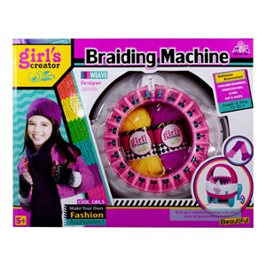 ست دستگاه بافندگی با کاموا سایز بزرگ مدل RR Toys Girls Creator Braiding Machine for Kids in Multi Color_اسباب بازی