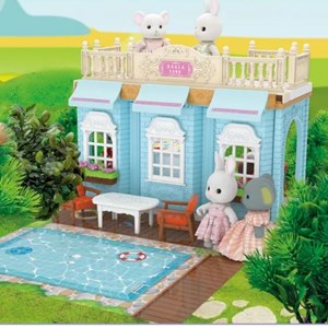 اسباب بازی ساختنی کلبه خرگوش 54 تکه مدل Exquisite Koala Town Family Game Pretend Play Toy House Furniture Toys For Children_اسباب بازی