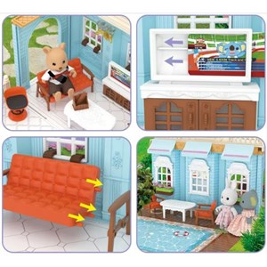 اسباب بازی ساختنی کلبه خرگوش 54 تکه مدل Exquisite Koala Town Family Game Pretend Play Toy House Furniture Toys For Children_اسباب بازی