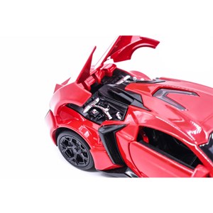 اسباب بازی ماشین فلزی لیکان هایپر اسپورت چراغدار قرمز سایز 1:24 مدل Lykan HyperSport_اسباب بازی