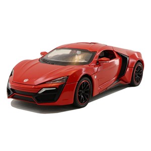اسباب بازی ماشین فلزی لیکان هایپر اسپورت چراغدار قرمز سایز 1:24 مدل Lykan HyperSport_اسباب بازی