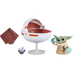 اکشن فیگور بیبی یودا 5 سانتی و ست وسایل نگهداری مدل Hasbro - Star Wars - The Bounty Collection Grogu’s Hover-Pram Pack The Child Collectible_اسباب بازی