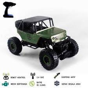 ماشین اسباب بازی کنترلی شارژی جیپ آفرود مدل Mainan Mobil Remot Control RC Offroad Rock Crawler Super Jeep_اسباب بازی