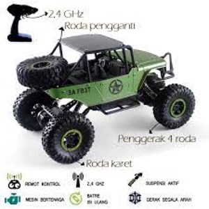 ماشین اسباب بازی کنترلی شارژی جیپ آفرود مدل Mainan Mobil Remot Control RC Offroad Rock Crawler Super Jeep_اسباب بازی