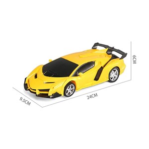 ماشین کنترلی تبدیل شونده به ربات مدل ترانسفومر آبی Transform Car Robot,Induction Deformation,Auto Demo_اسباب بازی