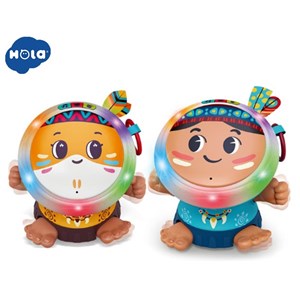 اسباب بازی طبل موزیکال شارژی طرح سرخ پوست هولی تویز مدل Hola Toys E9999C