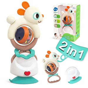 اسباب بازی جغجغه دو کاره طرح خرگوش هولی تویز مدل Hola Toys E7975B_اسباب بازی