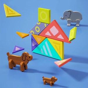 پازل مگنتی حیوانات هولی تویز مدل Hola Toys E7982_اسباب بازی