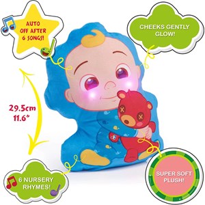 بالشتک جی جی پولیشی چراغ ‌دار و موزیکال مدل Wow! Stuff - CoComelon - Music & Light Sleep Soother_اسباب بازی