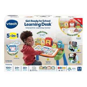 میز و صندلی 5 حالته موزیکال آبی مدل VTech - Pre School - Get Ready for School Learning Desk_اسباب بازی