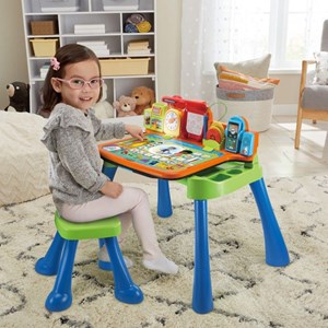 میز و صندلی 5 حالته موزیکال آبی مدل VTech - Pre School - Get Ready for School Learning Desk_اسباب بازی